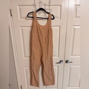 Seea Billie Hemp/Cotton Blend Pin Stripe Jumpsuit